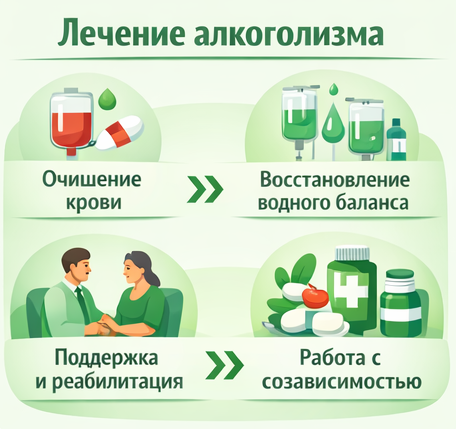 лечение алкоголизма в Невьянске этапы